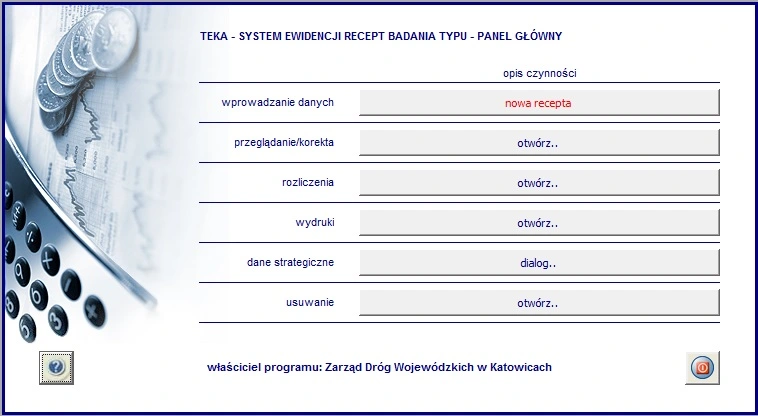 TEKA ZSI - System Ewidencji Recept Badania Typu.